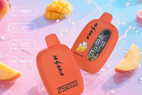 DE016 Einweg E-Zigarette 25000 Züge mit LED-Anzeige wiederaufladbar und einstellbarer Luftstrom ATVS Vape E-Zigaretten