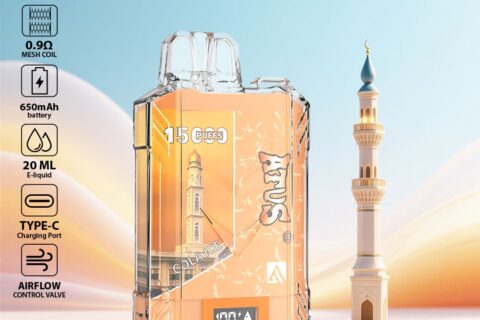 DE017 Einweg E-Zigaretten 15000 Züge mit LED-Anzeige wiederaufladbar und einstellbarer Luftstrom ATVS Vape E-Zigarette