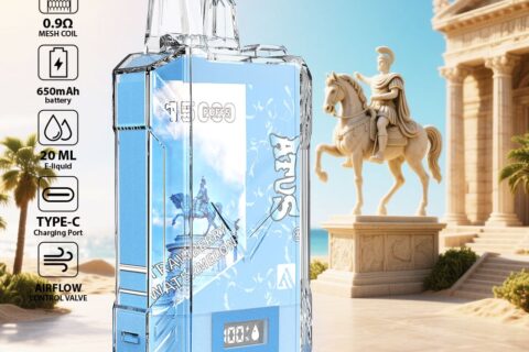 DE017 Einweg E-Zigaretten 15000 Züge mit LED-Anzeige wiederaufladbar und einstellbarer Luftstrom ATVS Vape E-Zigarette