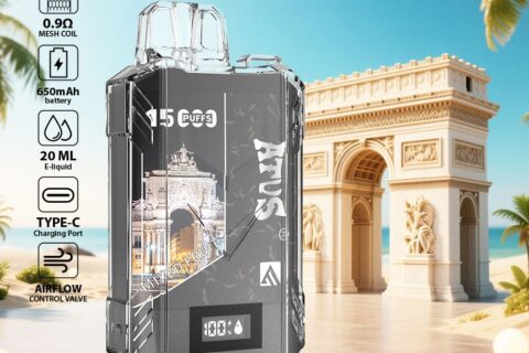 DE017 Einweg E-Zigaretten 15000 Züge mit LED-Anzeige wiederaufladbar und einstellbarer Luftstrom ATVS Vape E-Zigarette