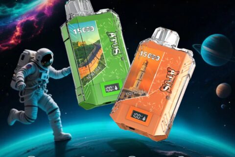 DE017 Einweg E-Zigaretten 15000 Züge mit LED-Anzeige wiederaufladbar und einstellbarer Luftstrom ATVS Vape E-Zigarette