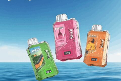 DE017 Einweg E-Zigaretten 15000 Züge mit LED-Anzeige wiederaufladbar und einstellbarer Luftstrom ATVS Vape E-Zigarette