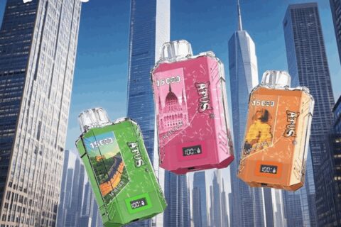 DE017 Einweg E-Zigaretten 15000 Züge mit LED-Anzeige wiederaufladbar und einstellbarer Luftstrom ATVS Vape E-Zigarette