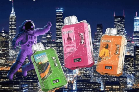 DE017 Einweg E-Zigaretten 15000 Züge mit LED-Anzeige wiederaufladbar und einstellbarer Luftstrom ATVS Vape E-Zigarette