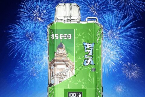 DE017 Einweg E-Zigaretten 15000 Züge mit LED-Anzeige wiederaufladbar und einstellbarer Luftstrom ATVS Vape E-Zigarette