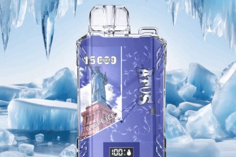 DE017 Einweg E-Zigaretten 15000 Züge mit LED-Anzeige wiederaufladbar und einstellbarer Luftstrom ATVS Vape E-Zigarette