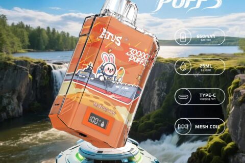 DE017 Einweg E-Zigaretten 30000 Züge mit LED-Anzeige wiederaufladbar und einstellbarer Luftstrom ATVS Vape E-Zigarette