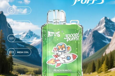 DE017 Einweg E-Zigaretten 30000 Züge mit LED-Anzeige wiederaufladbar und einstellbarer Luftstrom ATVS Vape E-Zigarette