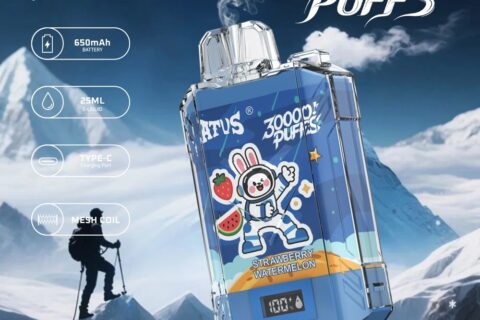 DE017 Einweg E-Zigaretten 30000 Züge mit LED-Anzeige wiederaufladbar und einstellbarer Luftstrom ATVS Vape E-Zigarette