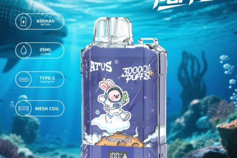 DE017 Einweg E-Zigaretten 30000 Züge mit LED-Anzeige wiederaufladbar und einstellbarer Luftstrom ATVS Vape E-Zigarette