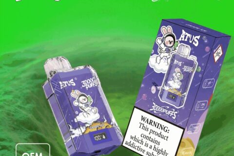 DE017 Einweg E-Zigaretten 30000 Züge mit LED-Anzeige wiederaufladbar und einstellbarer Luftstrom ATVS Vape E-Zigarette