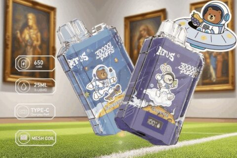 DE017 Einweg E-Zigaretten 30000 Züge mit LED-Anzeige wiederaufladbar und einstellbarer Luftstrom ATVS Vape E-Zigarette