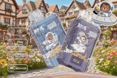 DE017 Einweg E-Zigaretten 30000 Züge mit LED-Anzeige wiederaufladbar und einstellbarer Luftstrom ATVS Vape E-Zigarette