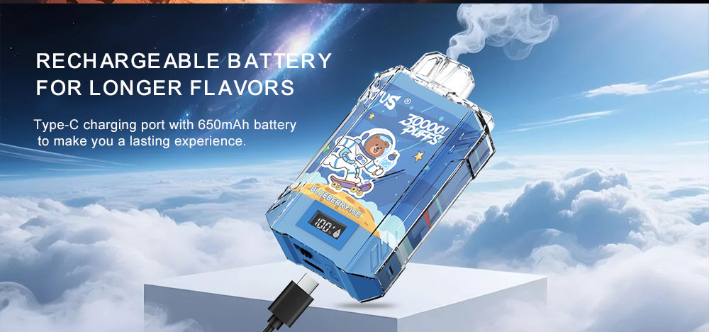 DE017 Einweg E-Zigaretten 30000 Züge mit LED-Anzeige wiederaufladbar und einstellbarer Luftstrom ATVS Vape E-Zigarette