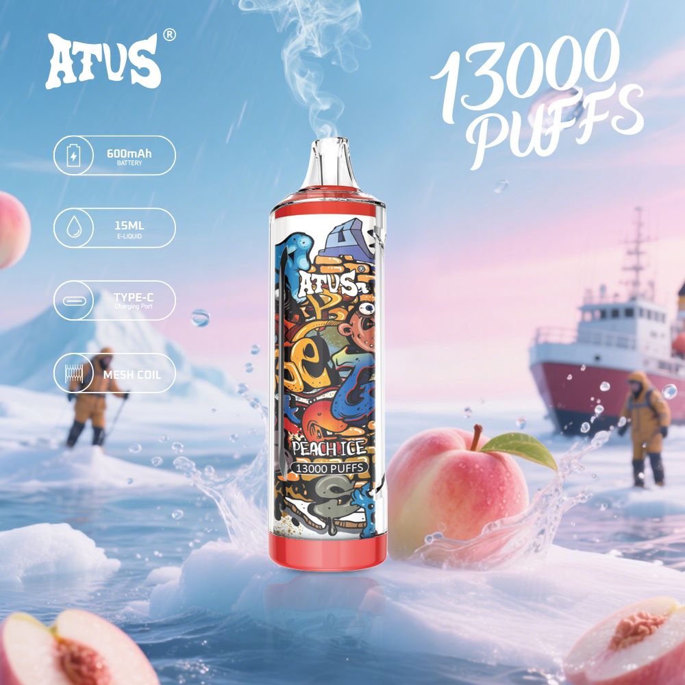 DE018 Einweg E-Zigarette 13000 Züge mit wiederaufladbarem ATVS Vape