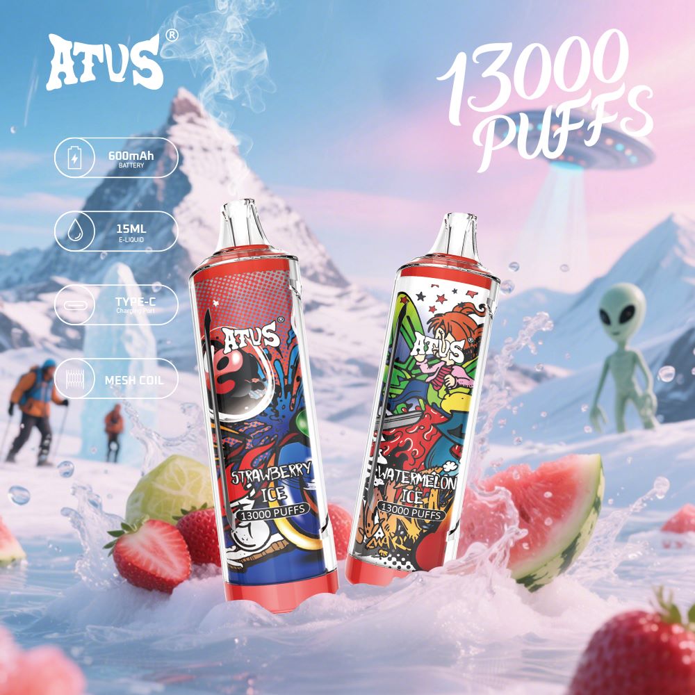 DE018 Einweg E-Zigarette 13000 Züge mit wiederaufladbarem ATVS Vape