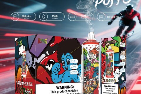 DE018 Einweg E-Zigarette 13000 Züge mit wiederaufladbarem ATVS Vape