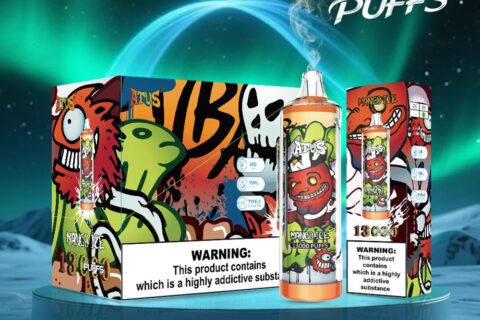 DE018 Einweg E-Zigarette 13000 Züge mit wiederaufladbarem ATVS Vape