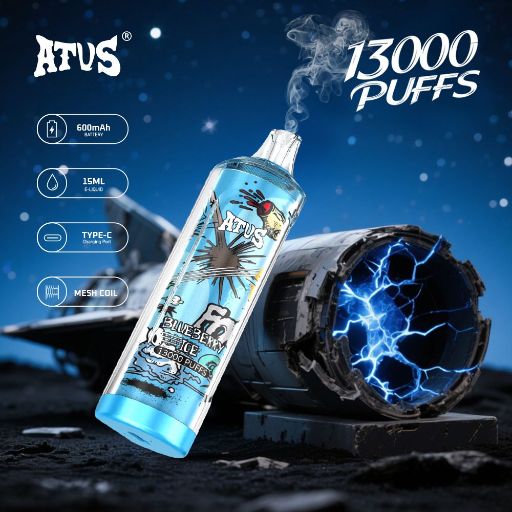 DE018 Einweg E-Zigarette 13000 Züge mit wiederaufladbarem ATVS Vape