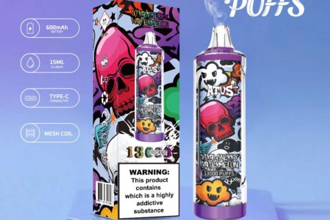 DE018 Einweg E-Zigarette 13000 Züge mit wiederaufladbarem ATVS Vape