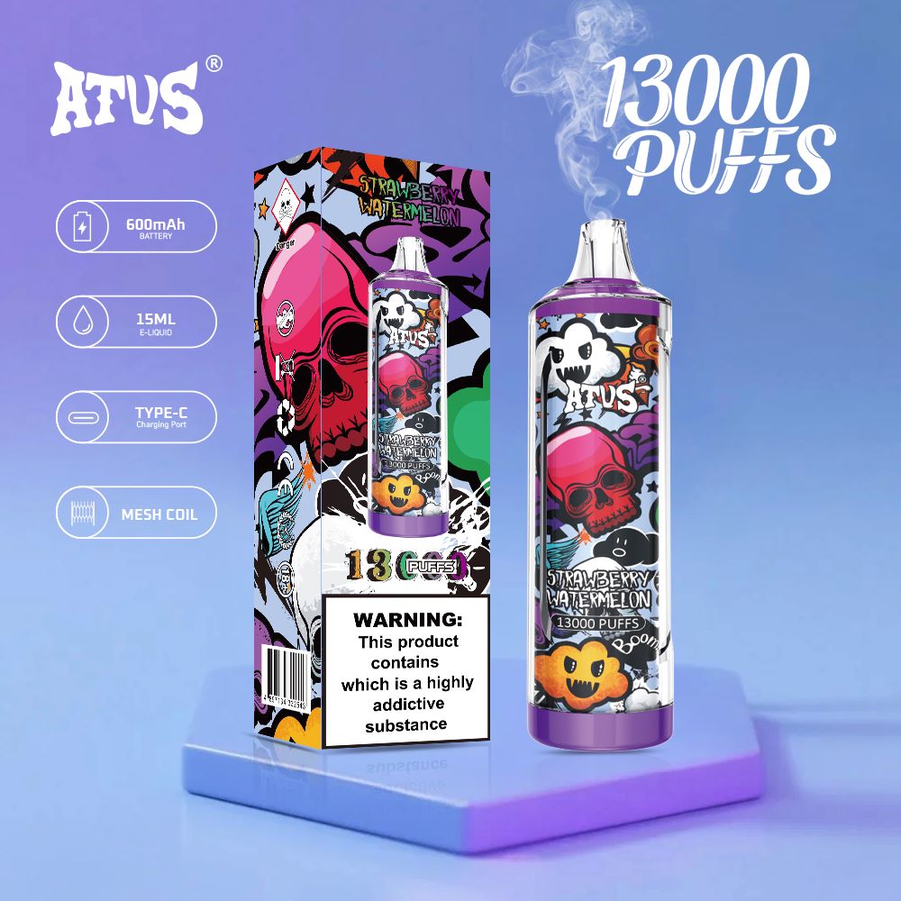 DE018 Einweg E-Zigarette 13000 Züge mit wiederaufladbarem ATVS Vape