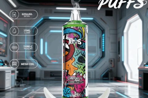 DE018 Einweg E-Zigarette 13000 Züge mit wiederaufladbarem ATVS Vape