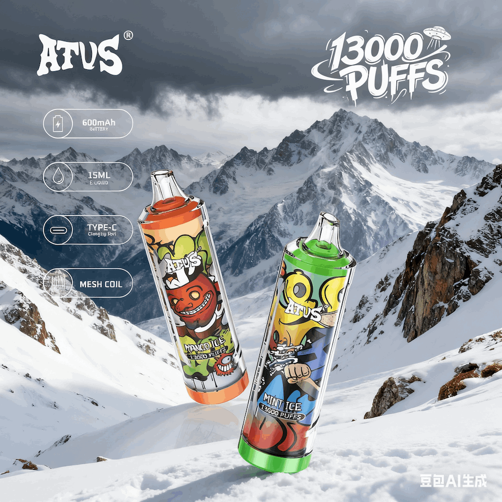 DE018 Einweg E-Zigarette 13000 Züge mit wiederaufladbarem ATVS Vape