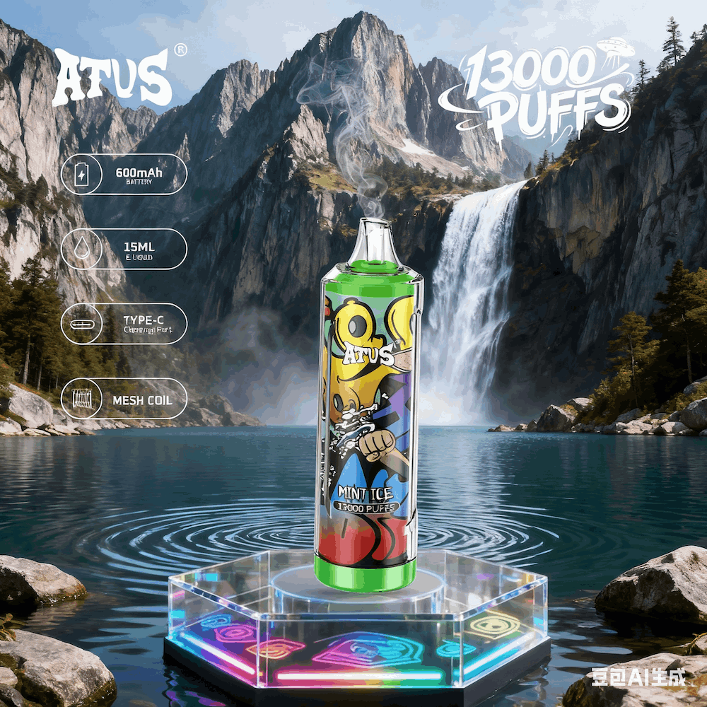 DE018 Einweg E-Zigarette 13000 Züge mit wiederaufladbarem ATVS Vape