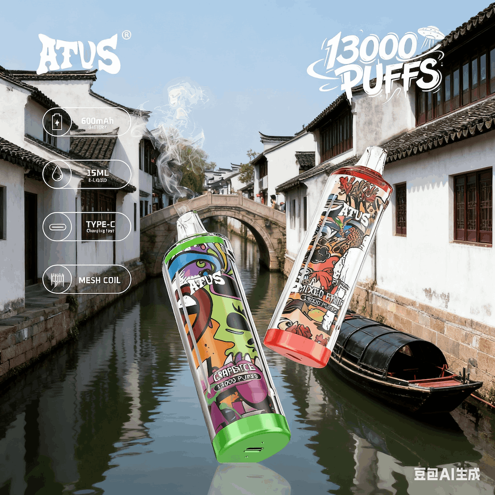 DE018 Einweg E-Zigarette 13000 Züge mit wiederaufladbarem ATVS Vape