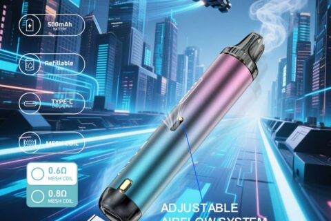 DE020 Vorgefüllter Pod Kit System Vorrichtung mit einstellbarer Luftstrom MTL RDL ATVS Vape