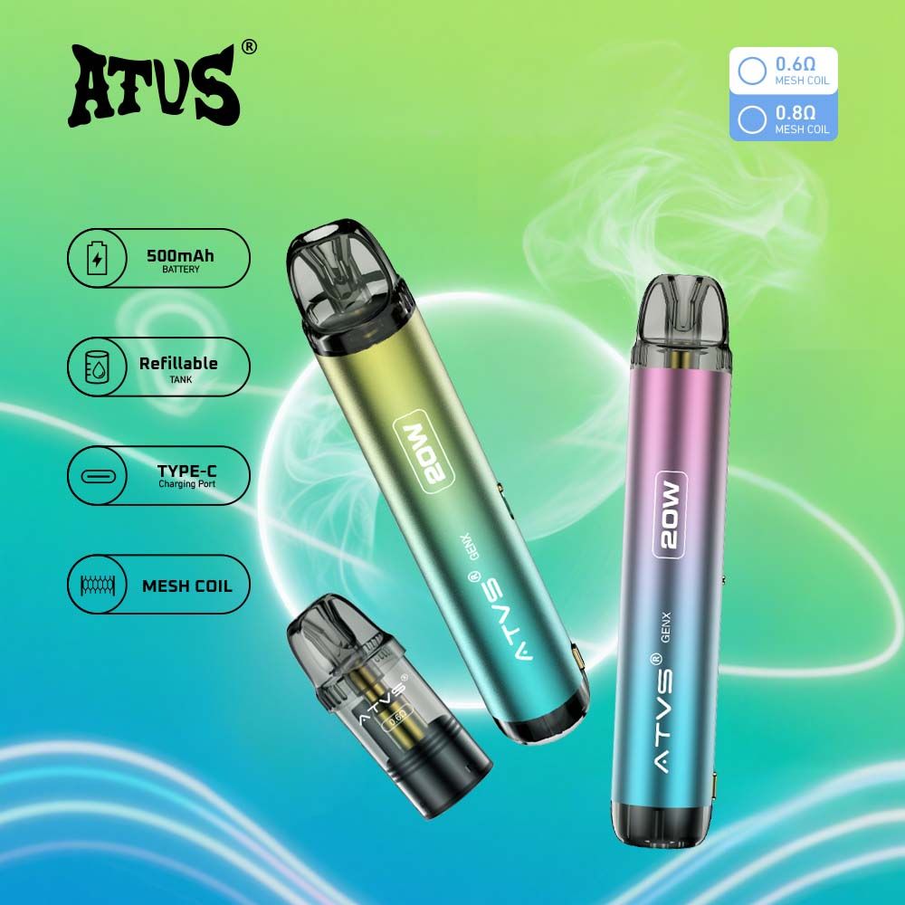 DE020 Vorgefüllter Pod Kit System Vorrichtung mit einstellbarer Luftstrom MTL RDL ATVS Vape