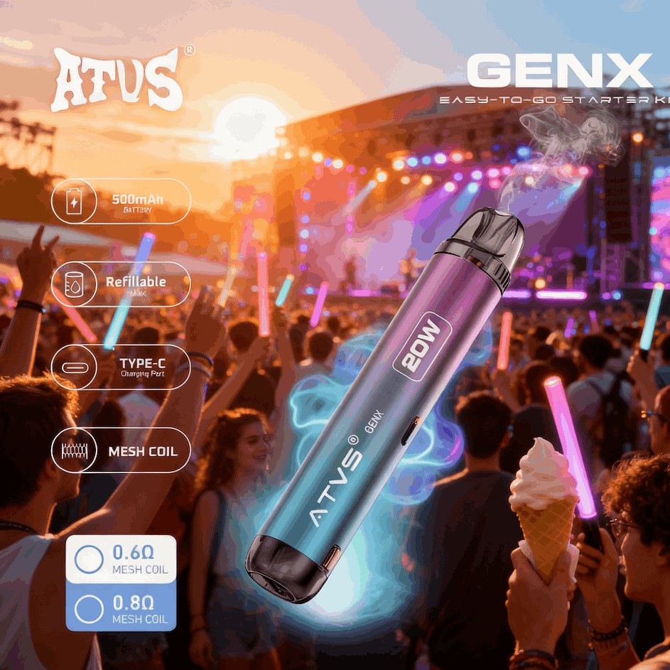 DE020 Vorgefüllter Pod Kit System Vorrichtung mit einstellbarer Luftstrom MTL RDL ATVS Vape