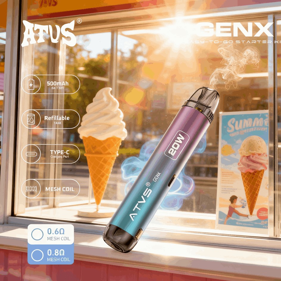 DE020 Vorgefüllter Pod Kit System Vorrichtung mit einstellbarer Luftstrom MTL RDL ATVS Vape