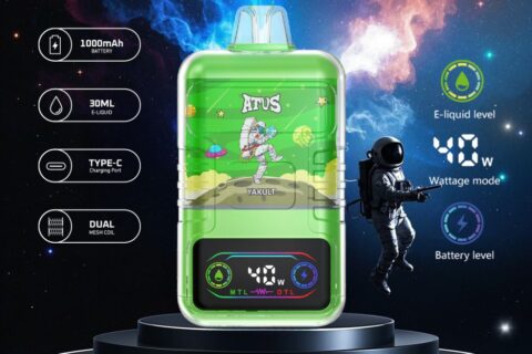 DE021 Einweg E-Zigarette 30000 Züge mit LED-Anzeige wiederaufladbar und einstellbarer Luftstrom MTL DTL ATVS