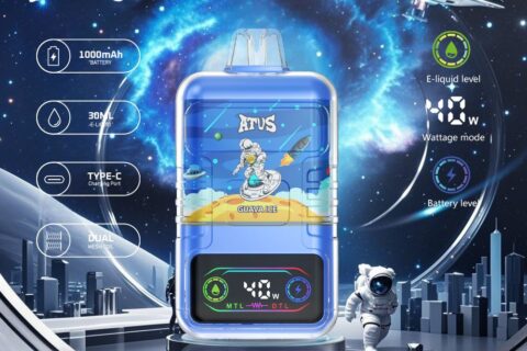 DE021 Einweg E-Zigarette 30000 Züge mit LED-Anzeige wiederaufladbar und einstellbarer Luftstrom MTL DTL ATVS