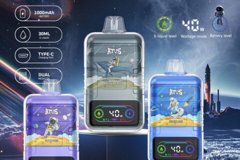 DE021 Einweg E-Zigarette 30000 Züge mit LED-Anzeige wiederaufladbar und einstellbarer Luftstrom MTL DTL ATVS