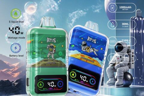 DE021 Einweg E-Zigarette 30000 Züge mit LED-Anzeige wiederaufladbar und einstellbarer Luftstrom MTL DTL ATVS