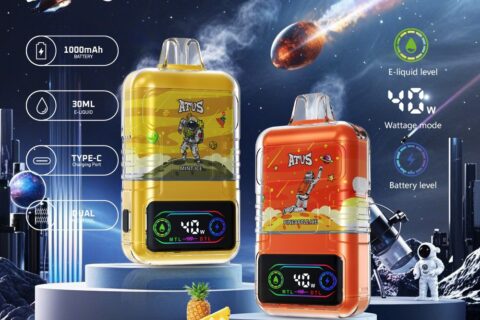 DE021 Einweg E-Zigarette 30000 Züge mit LED-Anzeige wiederaufladbar und einstellbarer Luftstrom MTL DTL ATVS