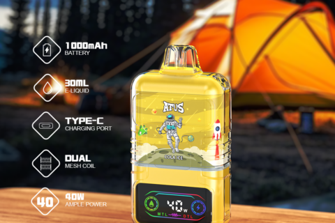 DE021 Einweg E-Zigarette 30000 Züge mit LED-Anzeige wiederaufladbar und einstellbarer Luftstrom MTL DTL ATVS