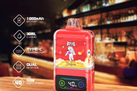 DE021 Einweg E-Zigarette 30000 Züge mit LED-Anzeige wiederaufladbar und einstellbarer Luftstrom MTL DTL ATVS