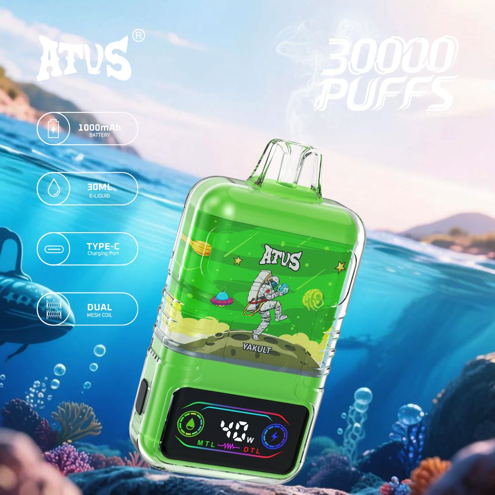 DE021 Einweg E-Zigarette 30000 Züge mit LED-Anzeige wiederaufladbar und einstellbarer Luftstrom MTL DTL ATVS