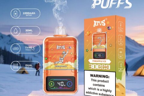 DE021 Einweg E-Zigarette 30000 Züge mit LED-Anzeige wiederaufladbar und einstellbarer Luftstrom MTL DTL ATVS