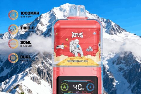 DE021 Einweg E-Zigarette 30000 Züge mit LED-Anzeige wiederaufladbar und einstellbarer Luftstrom MTL DTL ATVS