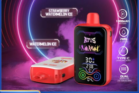 DE022 Einweg E-Zigarette 25000 Züge mit Vollbildschirm wiederaufladbar und einstellbarer Luftstrom ATVS Vape E-Zigaretten