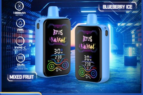 DE022 Einweg E-Zigarette 25000 Züge mit Vollbildschirm wiederaufladbar und einstellbarer Luftstrom ATVS Vape E-Zigaretten