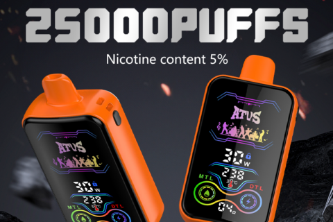 DE022 Einweg E-Zigarette 25000 Züge mit Vollbildschirm wiederaufladbar und einstellbarer Luftstrom ATVS Vape E-Zigaretten