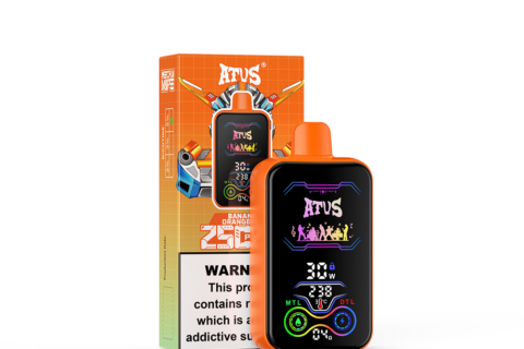 DE022 Einweg E-Zigarette 25000 Züge mit Vollbildschirm wiederaufladbar und einstellbarer Luftstrom ATVS Vape E-Zigaretten