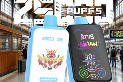 DE022 Einweg E-Zigarette 25000 Züge mit Vollbildschirm wiederaufladbar und einstellbarer Luftstrom ATVS Vape E-Zigaretten