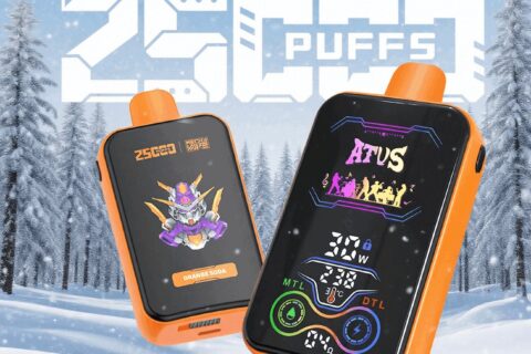 DE022 Einweg E-Zigarette 25000 Züge mit Vollbildschirm wiederaufladbar und einstellbarer Luftstrom ATVS Vape E-Zigaretten