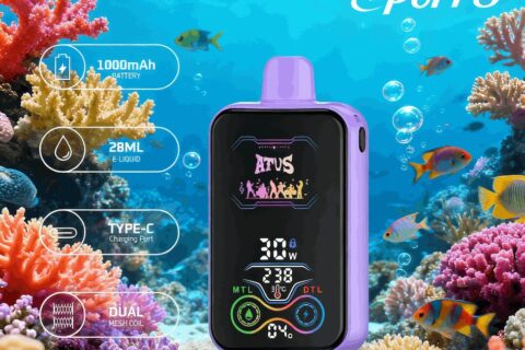 DE022 Einweg E-Zigarette 25000 Züge mit Vollbildschirm wiederaufladbar und einstellbarer Luftstrom ATVS Vape E-Zigaretten